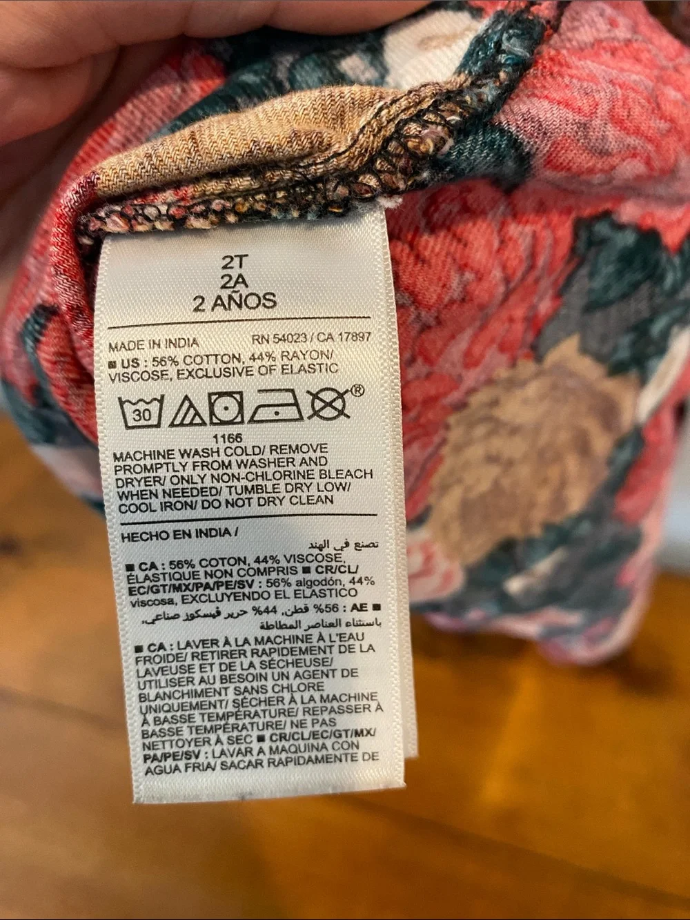 Old Navy Floral Off-Shoulder Dress in Red and Green